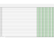 Columnar Paper with five columns on ledger-sized paper in landscape orientation paper