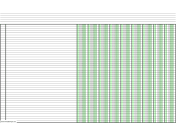 Columnar Paper with nine columns on ledger-sized paper in landscape orientation paper