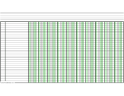 Columnar Paper with ten columns on legal-sized paper in landscape orientation paper