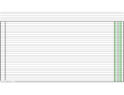 Columnar Paper with one column on legal-sized paper in landscape orientation paper