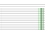 Columnar Paper with two columns on legal-sized paper in landscape orientation paper