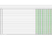 Columnar Paper with four columns on legal-sized paper in landscape orientation paper