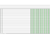 Columnar Paper with five columns on legal-sized paper in landscape orientation paper