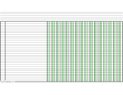 Columnar Paper with eight columns on legal-sized paper in landscape orientation paper