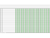 Columnar Paper with nine columns on legal-sized paper in landscape orientation paper