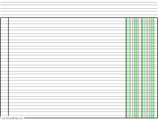 Columnar Paper with two columns on letter-sized paper in landscape orientation paper