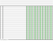 Columnar Paper with five columns on letter-sized paper in landscape orientation paper