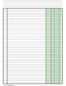 Columnar Paper with two columns on A4-sized paper in portrait orientation paper