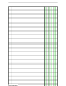 Columnar Paper with two columns on legal-sized paper in portrait orientation paper