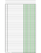 Columnar Paper with three columns on legal-sized paper in portrait orientation paper