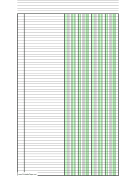 Columnar Paper with four columns on legal-sized paper in portrait orientation paper