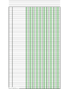 Columnar Paper with five columns on legal-sized paper in portrait orientation paper