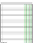 Columnar Paper with two columns on letter-sized paper in portrait orientation paper