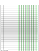 Columnar Paper with four columns on letter-sized paper in portrait orientation paper