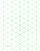 Isometric Graph Paper with 1-inch figures (triangles only) on letter-sized paper paper