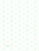 Isometric Graph Paper with 1-inch figures on letter-sized paper paper