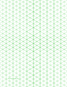 Isometric Graph Paper with 1/2-inch figures (triangles only) on letter-sized paper paper
