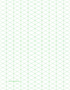 Isometric Graph Paper with 1/2-inch figures on letter-sized paper paper