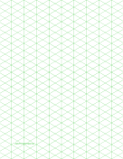 Isometric Graph Paper Pad, 50 Sheets, 0.25 Grid, 8.5 X 11