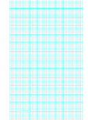 Graph Paper with five lines per inch and heavy index lines on legal-sized paper paper