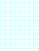 Graph Paper with two lines per inch and heavy index lines on letter-sized paper paper