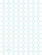Hexagon and Diamond Graph Paper with 1/2-inch spacing on letter-sized paper paper