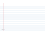 Lined Paper narrow-ruled on ledger-sized paper in landscape orientation (blue lines) paper