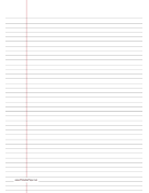 Lined Paper college-ruled on A4-sized paper in portrait orientation paper