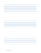 Lined Paper college-ruled on legal-sized paper in portrait orientation (blue lines) paper