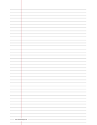 Lined Paper wide-ruled on legal-sized paper in portrait orientation paper