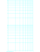 Log-log paper with logarithmic horizontal axis (one decade) and logarithmic vertical axis (two decades) with equal scales on letter-sized paper paper