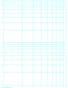 Log-log paper with logarithmic horizontal axis (one decade) and logarithmic vertical axis (two decades) on letter-sized paper paper
