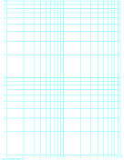 Log-log paper with logarithmic horizontal axis (two decades) and logarithmic vertical axis (two decades) on letter-sized paper paper