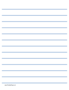 Low Vision Writing Paper - 3/4 Inch (blue lines) paper