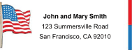 American Flag Mailing Labels paper