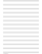 Music Paper with fourteen staves on ledger-sized paper in portrait orientation paper