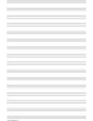 Music Paper with sixteen staves on ledger-sized paper in portrait orientation paper