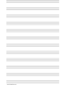 Music Paper with twelve staves on legal-sized paper in portrait orientation paper