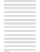 Music Paper with fourteen staves on legal-sized paper in portrait orientation paper