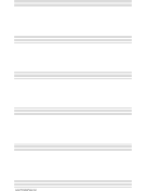 Music Paper with six staves on legal-sized paper in portrait orientation paper