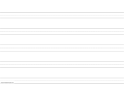 Penmanship Paper with five lines per page on legal-sized paper in landscape orientation paper