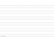 Penmanship Paper with six lines per page on legal-sized paper in landscape orientation paper