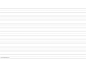 Penmanship Paper with seven lines per page on legal-sized paper in landscape orientation paper