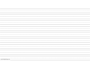 Penmanship Paper with nine lines per page on legal-sized paper in landscape orientation paper