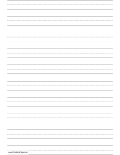 Penmanship Paper with ten lines per page on A4-sized paper in portrait orientation paper