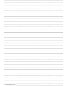 Penmanship Paper with eleven lines per page on A4-sized paper in portrait orientation paper