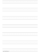 Penmanship Paper with seven lines per page on A4-sized paper in portrait orientation paper