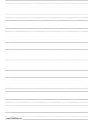 Penmanship Paper with nine lines per page on A4-sized paper in portrait orientation paper