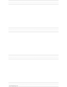 Penmanship Paper with four lines per page on legal-sized paper in portrait orientation paper