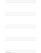 Penmanship Paper with five lines per page on legal-sized paper in portrait orientation paper